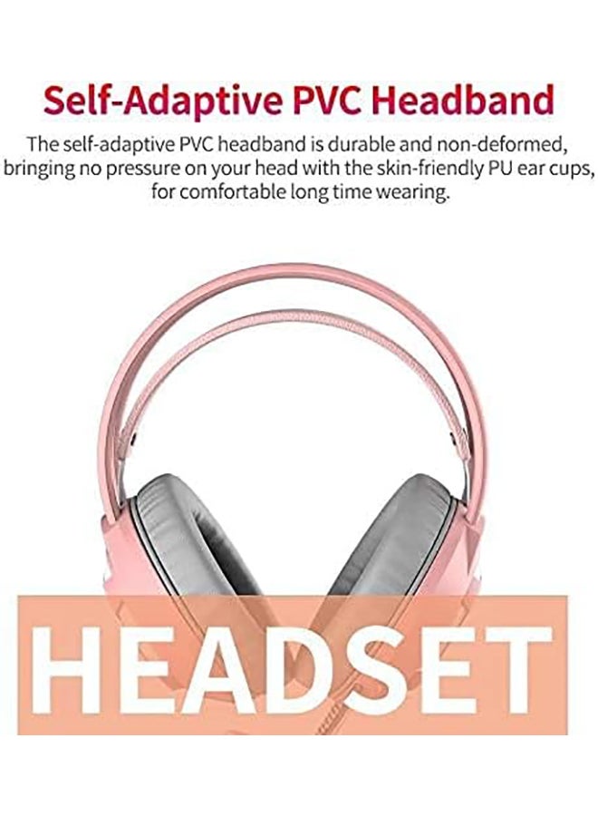 Ajazz AX120 Luminous Headset 3.5mm Audio USB Connector 50mm Surround Bass Sound Music Headphone Omnidirectional Microphone Soft Breathable Earmuffs Earphones for Computer Office Gaming  - Image 3