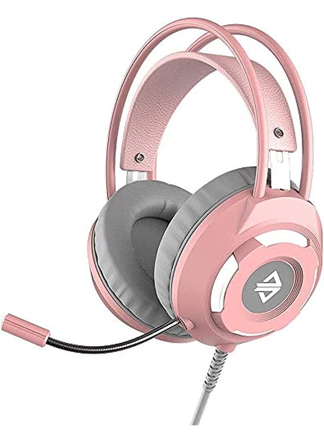 Ajazz AX120 Luminous Headset 3.5mm Audio USB Connector 50mm Surround Bass Sound Music Headphone Omnidirectional Microphone Soft Breathable Earmuffs Earphones for Computer Office Gaming  - Image 1