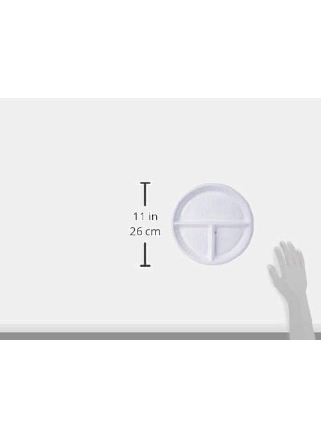 هوت باك طقم أطباق بلاستيكية دائرية من 3 أقسام مكون من 25 قطعة أبيض 10بوصة - Image 5
