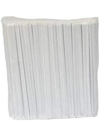 Hotpack Disposable Wrapped Plastic Drinking Straws - 6mm, 250 Pcs (Straww) White 6mm - view 5