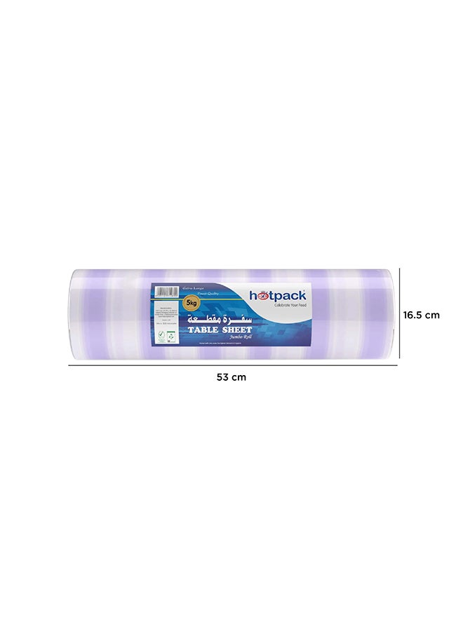 Hotpack Disposable Plastic Table Cover, sofra Jumbo Roll 5Kg, 1Roll Assorted Color Assorted Color - Image 1
