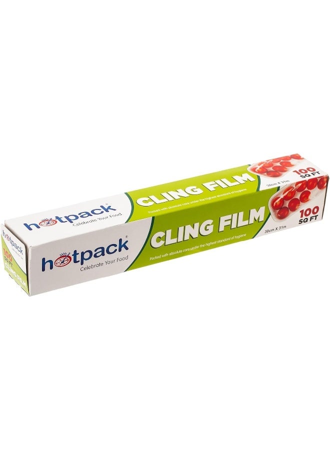 Hotpack - 100 Sqft Food Wrap Cling Film Clear 30x31meter - Image 1