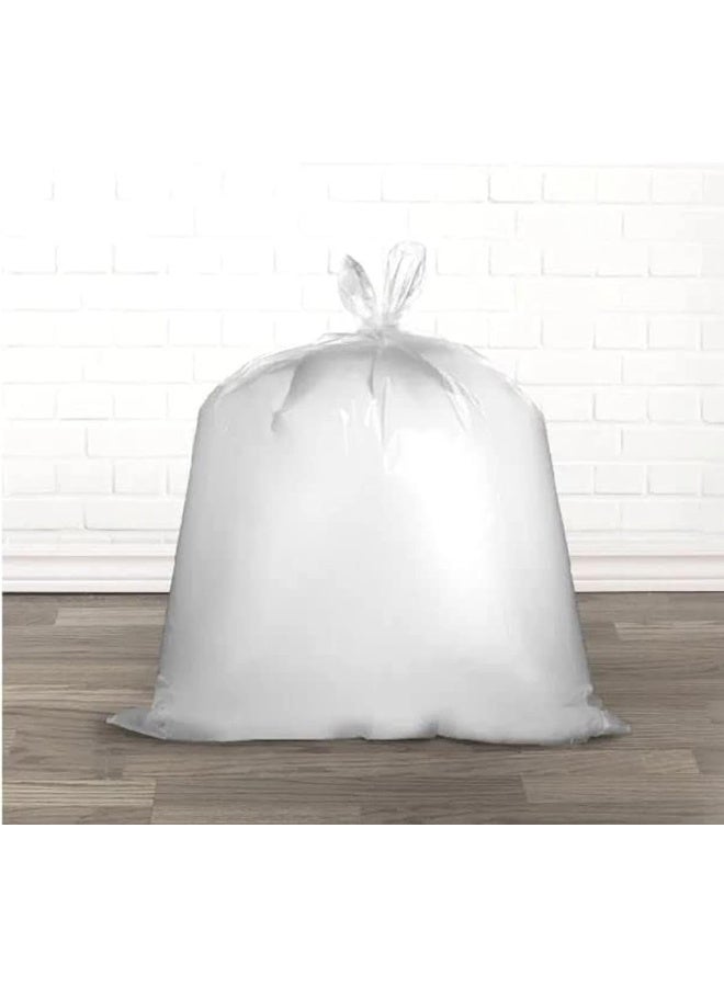 50-Piece Dust Bin Bags 10 Gallon White 55x45cm