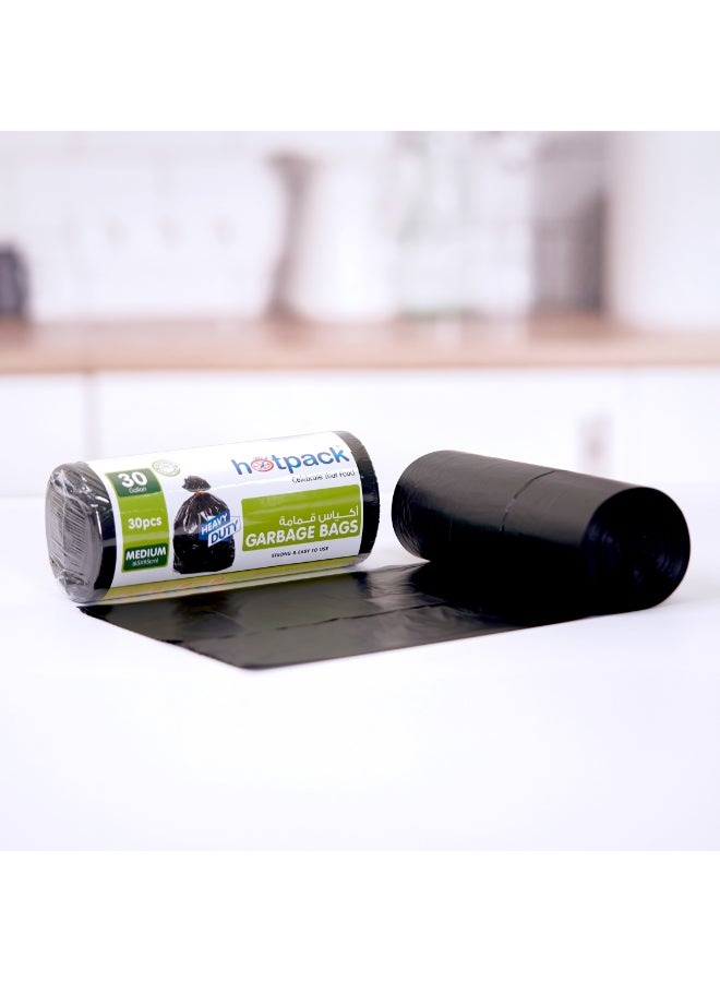 Hotpack Garbage Bag Roll 65X95cm, 60 Pieces Black 65x95cm - Image 2