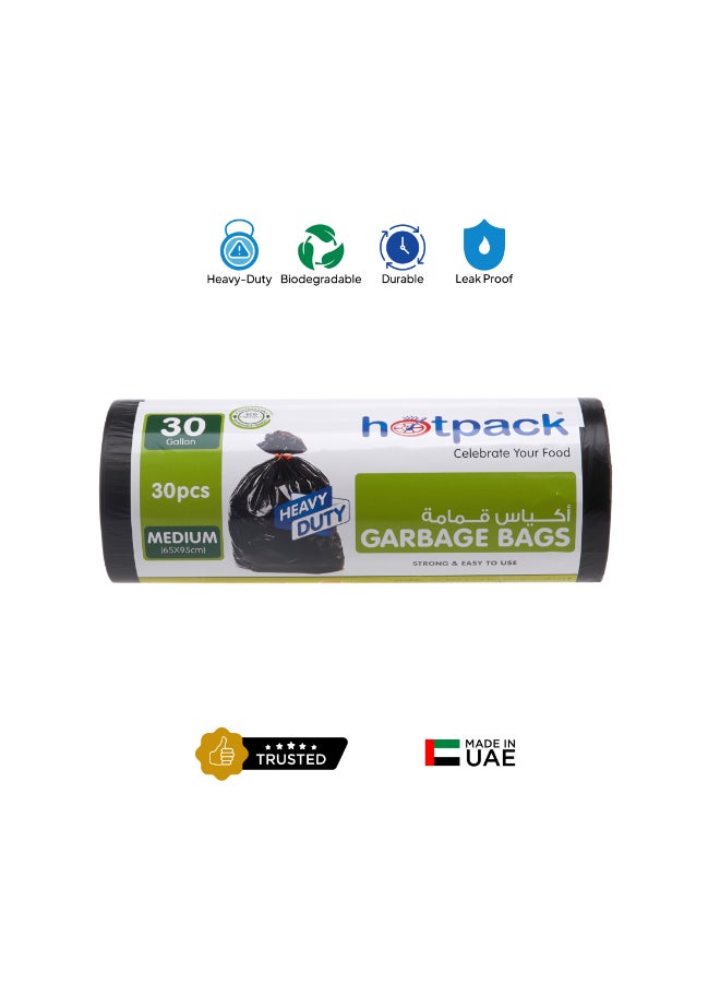 Hotpack Garbage Bag Roll 65X95cm, 60 Pieces Black 65x95cm - Image 3