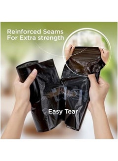 Hotpack 15-Piece Heavy Duty Garbage Bags Roll Large 55 Gallon Black 80x110cm  - Image 5