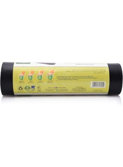 Hotpack 10-Piece Heavy Duty Garbage Bags Roll 70 Gallon Black 105x130cm  - Image 2