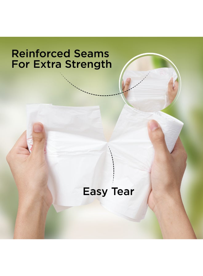 هوت باك لفة أكياس قمامة، مجموعة من 50 قطعة أبيض 45x55سم - Image 4