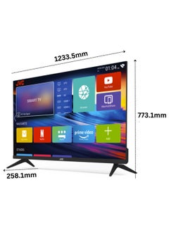 JVC 55 Inch Edgeless 4K UHD Android 13 Smart TV With Dolby Audio And Quadcore Processor LT-55N775 Black  - Image 3
