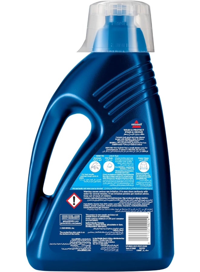 Bissell - Wash and Protect Stain & Odour Remover – Powerful Formula for Deep Cleaning, Eliminates Stains & Odours, Safe for Carpets, Upholstery & Area Rugs 1086K - Image 1