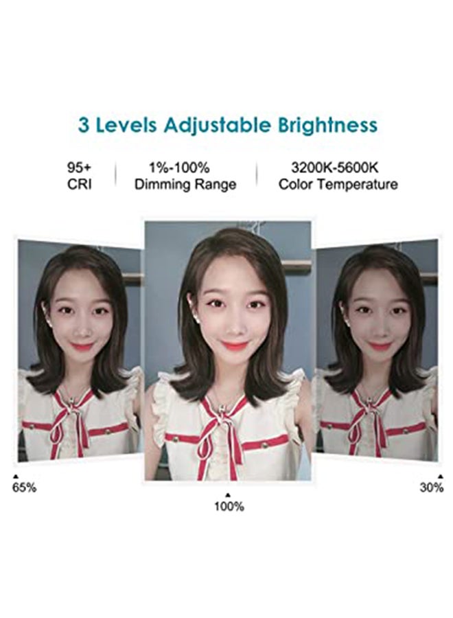 إيست ليدي مصباح حلقي LED للتصوير الفوتوغرافي مع حامل ثلاثي القوائم أسود/ أبيض - Image 5