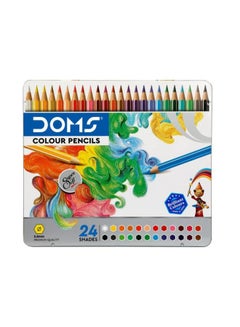 DOMS 24-Piece Colour Pencil Set Red/Blue/Green  - Image 1