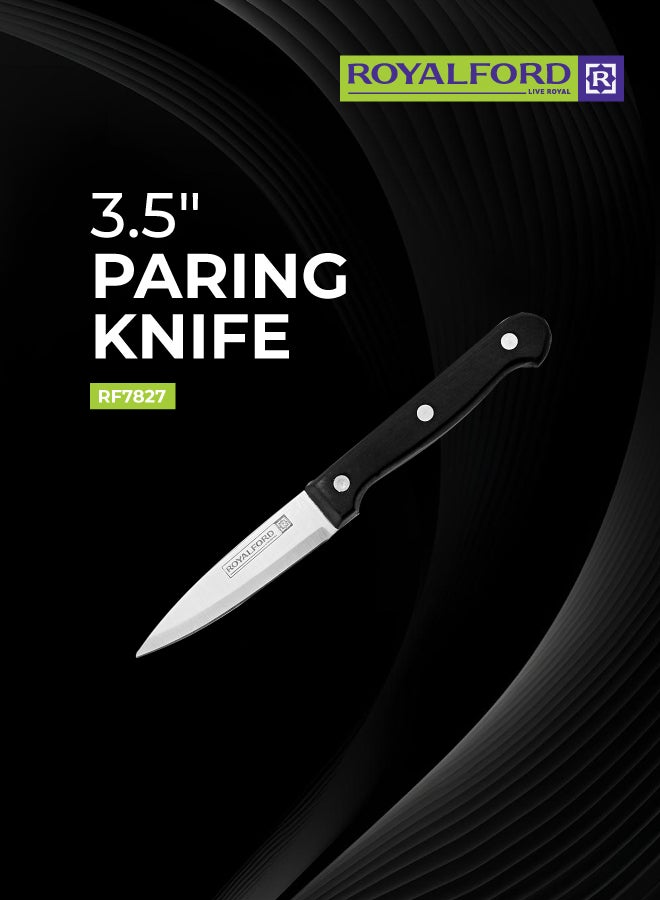 رويال فورد سكين تقشير من الستانلس ستيل أسود/فضي 3.5بوصة - Image 1