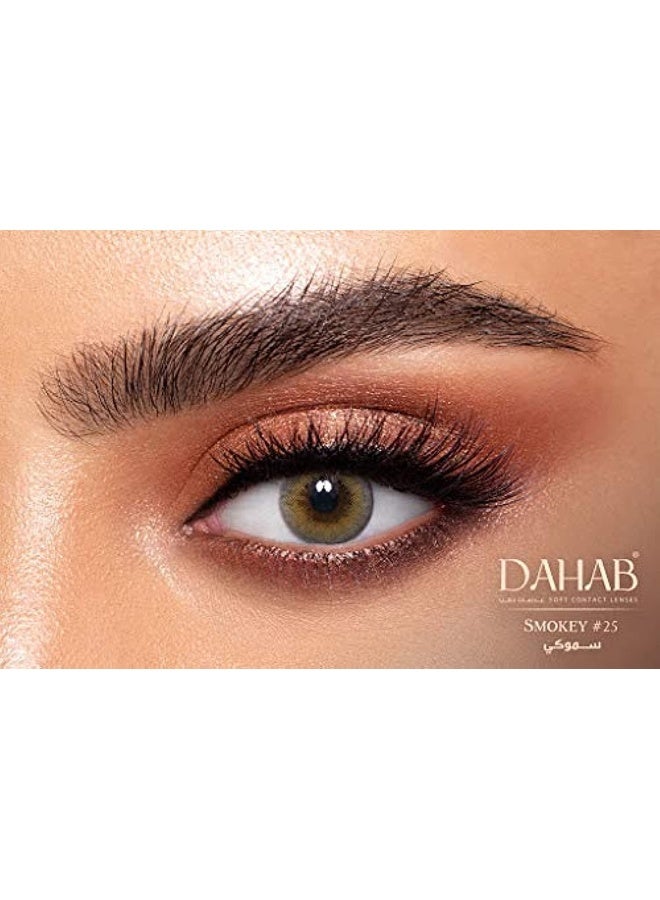 Dahab 9 Months Disposable Natural and Beauty Collection Contact Lenses, Smokey Grey Honey  - Image 2