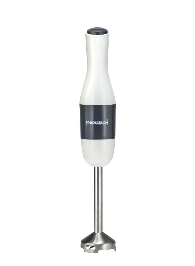 Media Tech Hand Blender, 450 Watt, Full Copper Motor, Stainless Steel Shaft & Detachable Body, Stainless Blades, Easy to use, MT-23E White - Image 1