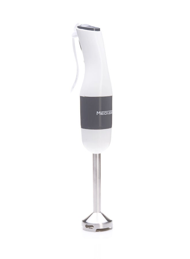 Media Tech Hand Blender, 450 Watt, Full Copper Motor, Stainless Steel Shaft & Detachable Body, Stainless Blades, Easy to use, MT-23E White - Image 2