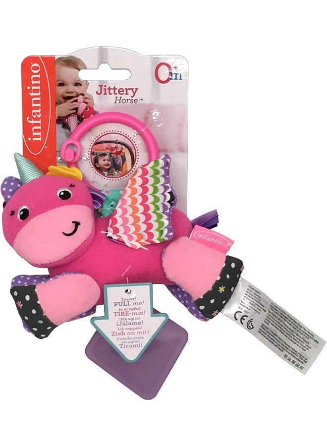 infantino - Jittery Horse Sparkle Stroller Toy - Multicolour, 0+ Months - Assorted - Image 1