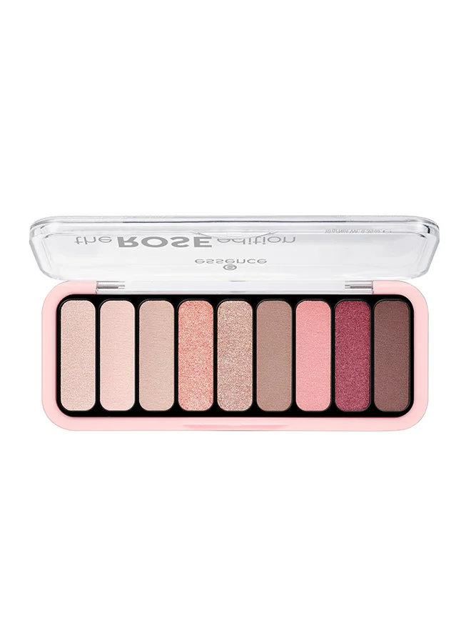 Essence The Rose Edition Eyeshadow Palette | 9 Pink Tones | 20 Lovely In Rose | Matte Metallic Natural Finish | Long Lasting & Colour Intense | Vegan | No Alcohol | Shimmery Compact Powder | 10g