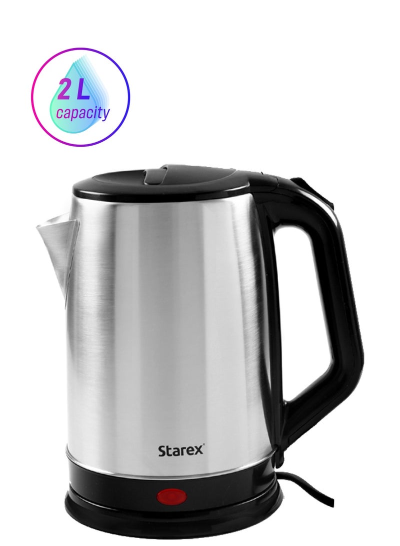 Starex Stainless Steel Electric Kettle With Automatic Boiling 2L 2 L 1500 W SK 500 Black/ Silver - Image 1