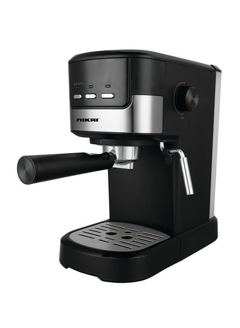 15 Bar Espresso/Cappuccino Coffee Maker, 1.25 Liter Detachable Drop Tray, High Pressure Frothing Function, Die-Cast Aluminum Alloy Boiler 1.25 L 1100 W NEM1990AX Black/Silver