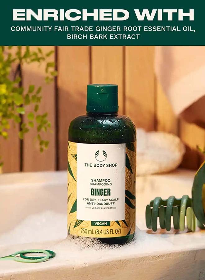 THE BODY SHOP Ginger Anti Dandruff Shampoo – Refreshing Scalp Treatment with Ginger & Birch Bark Extract | Soothes Itchy Scalp, Reduces Dandruff, Strengthens Hair | Adds Moisture, Volume & Promotes Hair Growth | Dermatologically Tested 250ml - Image 5