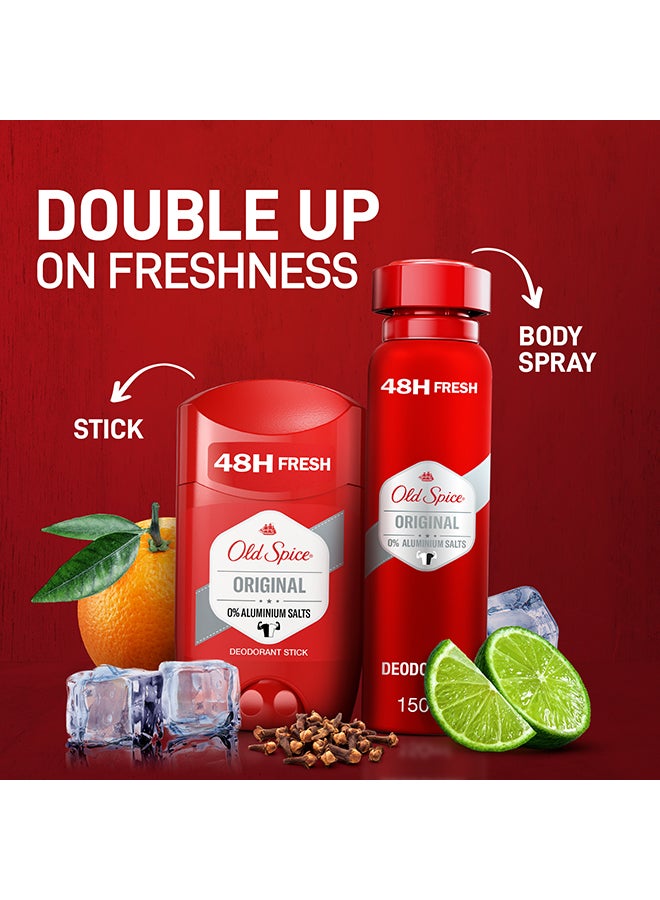 Old Spice - Original Deodorant Body Spray For Freshness 150ml - Image 1