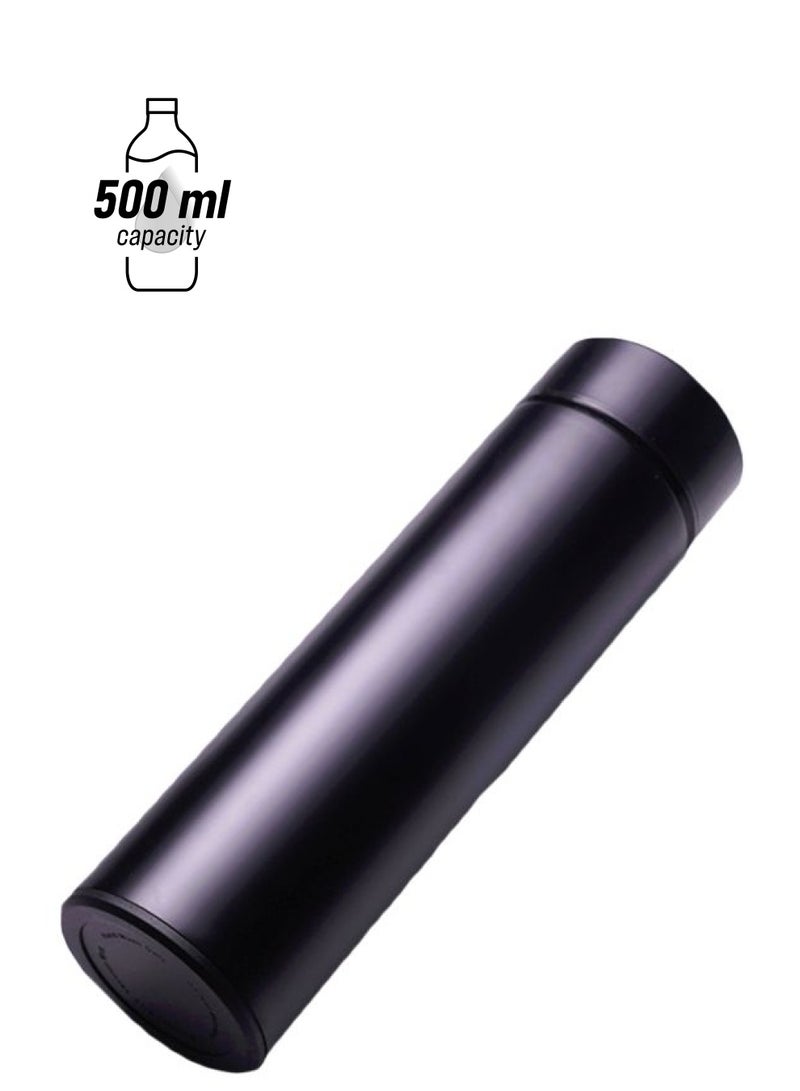 Stainless Steel Water Bottle Black 500ml - Image 1