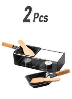Generic Fondue Cheese Pot With Spatula Set Black Fondue 230x100x65, Pan 198x93, Spatula 135x40  - Image 1