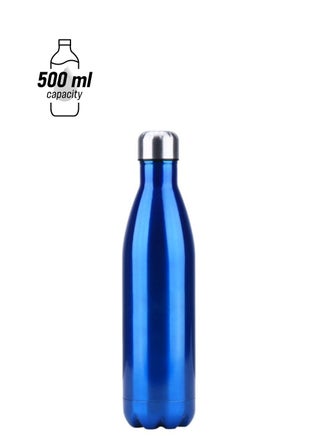 Stainless Steel Vacuum Insulated Water Bottle Blue/Silver 265x70mm - pnsku/N38534593A/45/_/1747911497/f3fde391-5bb5-46a8-8fa6-51f2ec61ddec