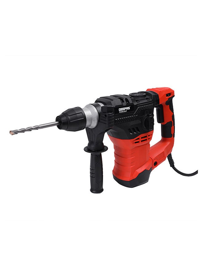 GEEPAS 32 MM SDS + Rotary Hammer,Impact Energy 6 J, Impact Rate 0-4200 BPM| Perfect For Home And Business| No Load Speed 0-850 RPM, Two Handles For Comfortable Grip, Ergonomic Design| Ideal For Concrete, Steel And Wood Surfaces Red/Black/Silver  - Image 2