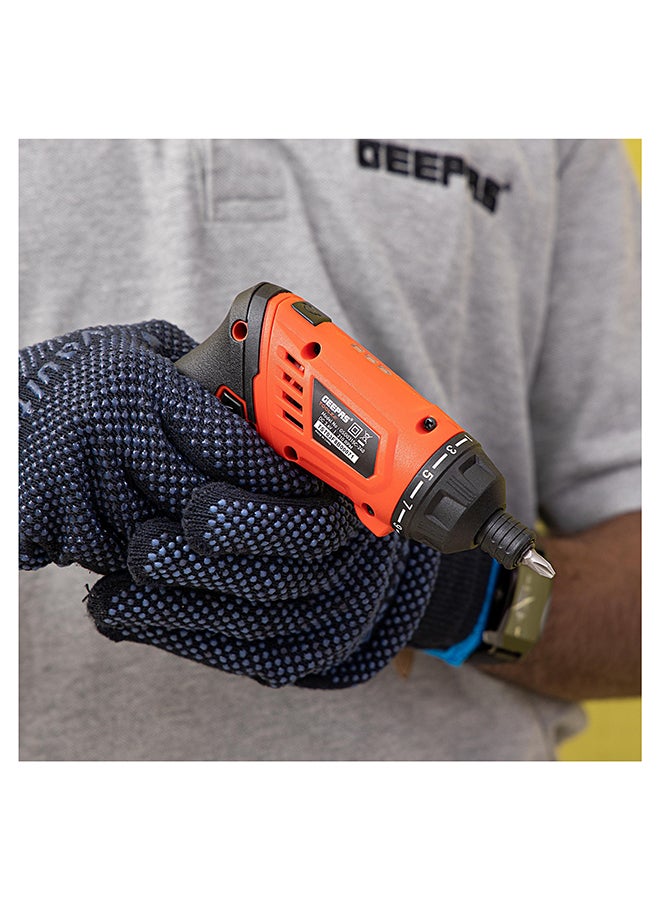 GEEPAS - Screwdriver, Lithium Battery, 210RPM| Rechargeable Screwdriver Kit with 40pcs Accessory, Clutch: 15+1 Torque Setting, Multi-Position Design,Charging time of 3hrs| Portable, Lightweight Red/Black - Image 1