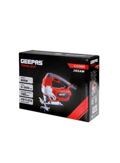 GEEPAS Jigsaw -  0-3000SPM Cutting in Wood 100mm Metal, 10mm | Multi-Functional Cutter Variable Speed Dial (0-3) Cutting Angle & Trigger Lock Orange/Black  - Image 5