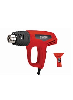 GEEPAS Heat Gun, Temperature 450 And 600 Degree Celsius, Two Airflow 300 And 500 L/Min| Perfect For Home And Business Use| Comfortable Grip, Ergonomic Design, Lightweight Body| Ideal For Removing, Drying Paint Coats, Remolding Adhesives, Shrink Wrapping, Etc Red/Black  - Image 1
