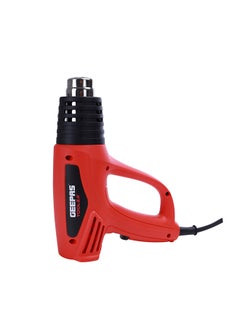 GEEPAS Heat Gun, Temperature 450 And 600 Degree Celsius, Two Airflow 300 And 500 L/Min| Perfect For Home And Business Use| Comfortable Grip, Ergonomic Design, Lightweight Body| Ideal For Removing, Drying Paint Coats, Remolding Adhesives, Shrink Wrapping, Etc Red/Black  - Image 2