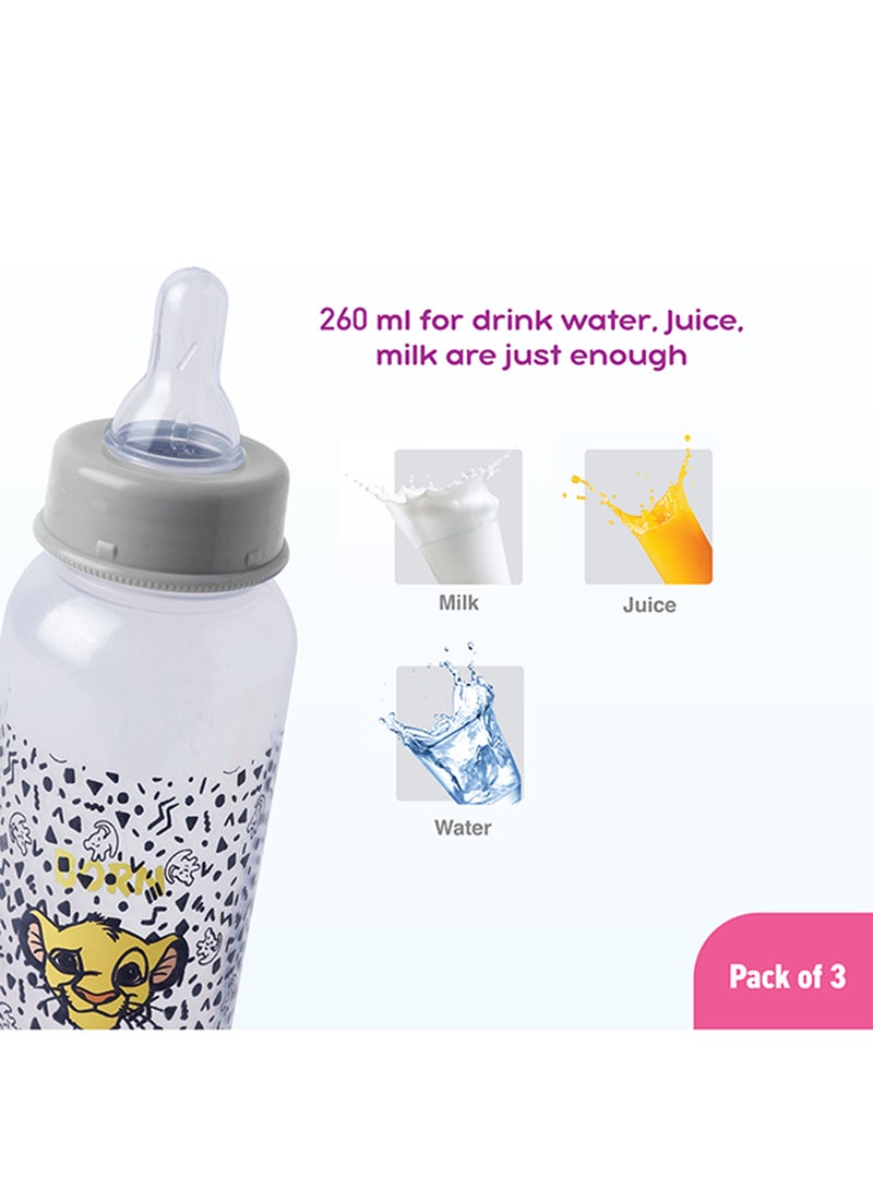 Disney - The Lion King Feeding Bottle, 250 mL, Pack Of 3 - Image 1