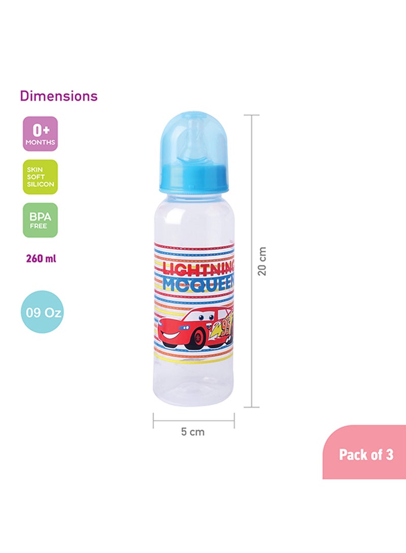 Disney Cars Feeding Bottle Set - 9 oz (250 mL), Pack of 3  - Image 4