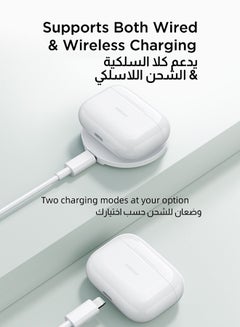 JOYROOM JR-T03S 2024 New Style TWS In-Ear Earphones, Low Latency, In-Ear Detection, One-Click Connection, Heavy Bass, Hifi, HD Mic Wireless Earbuds With Power Box With Replacement Ear Tips White  - Image 4