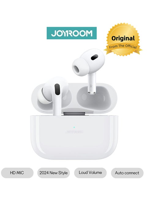 JR-T03S Pro 2024 سماعات أذن لاسلكية TWS الجديدة بتصميمها الأنيق ، وانخفاض التأخير ، والكشف داخل الأذن ، والاتصال بنقرة واحدة ، والباس الثقيل ، وتقنية Hifi ، وميكروفون عالي الوضوح ، وسماعات أذن بلا أسلاك مع صندوق طاقة مع أطراف أذن بديلة أبيض