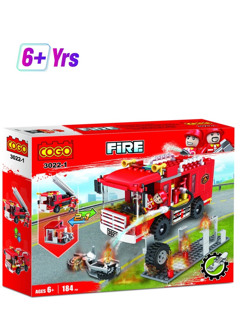 COGO 3022-1 184-Piece Firefighter Series Blocks Set 184 6+ Years - Image 1