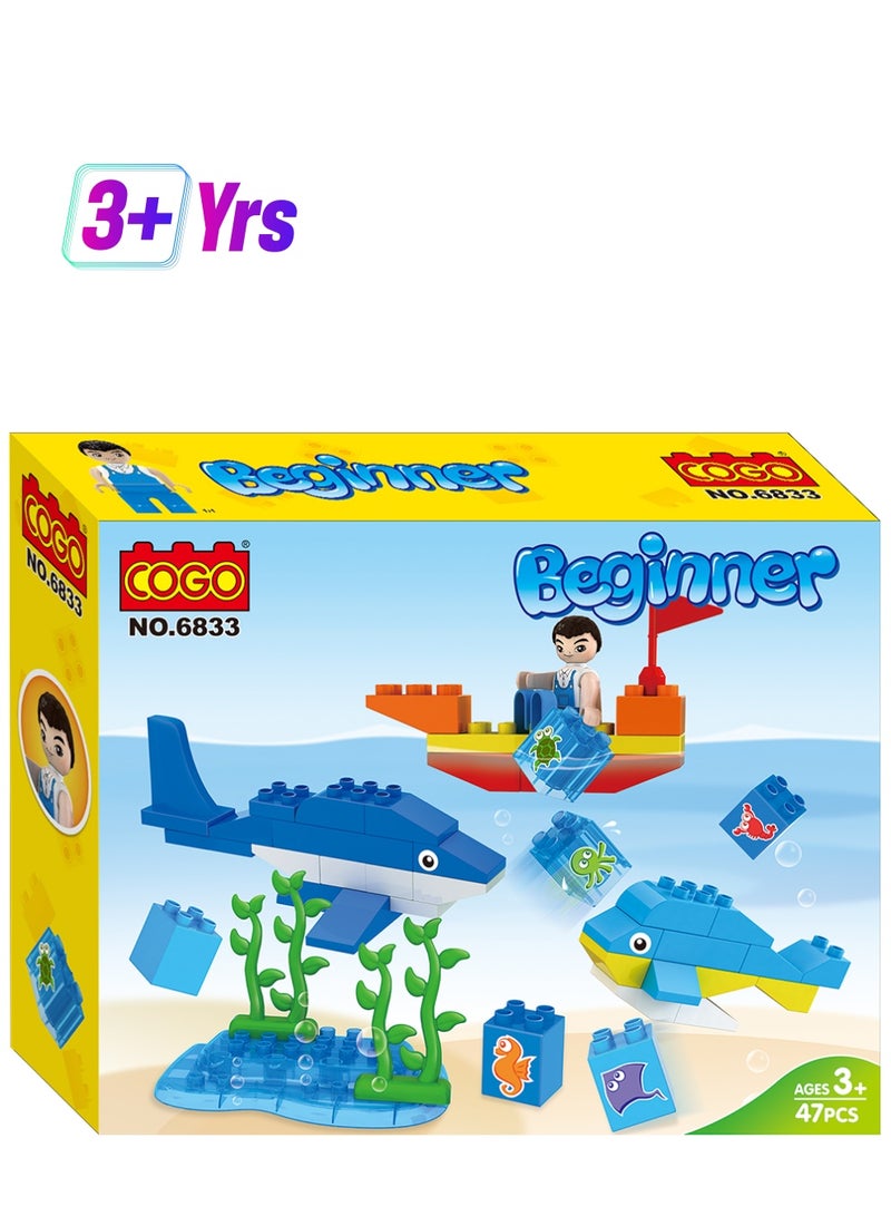 COGO 6833 47-Piece Beginner Series Blocks Set 47 3+ Years - Image 1