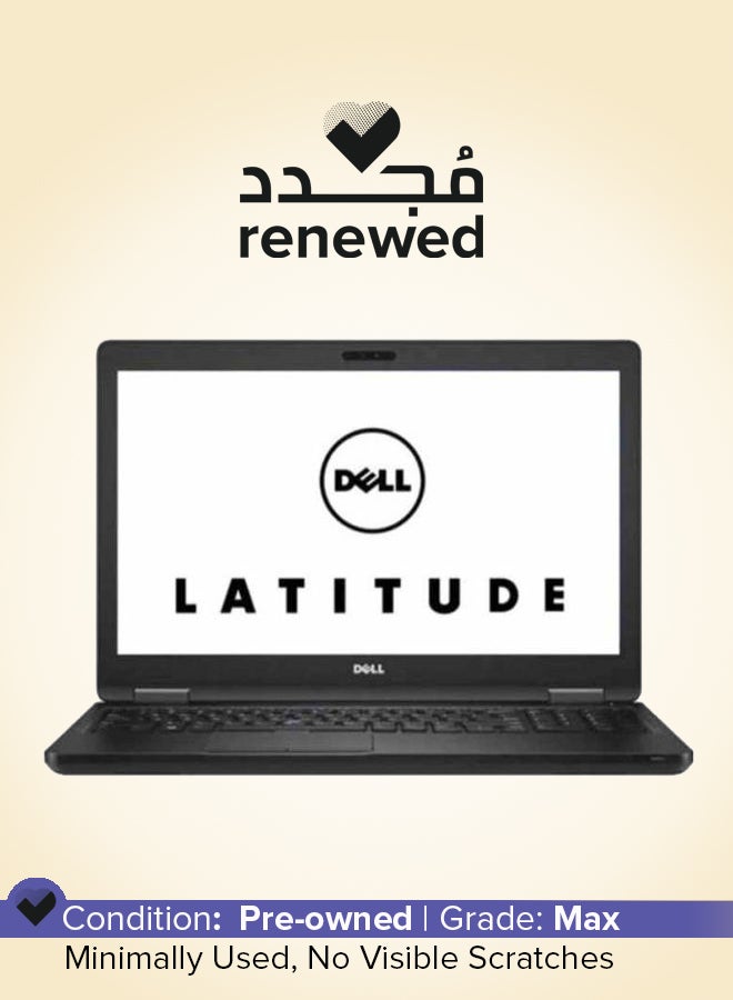 لابتوب لاتيتيود 5500 مزود بشاشة مقاس 15.6 بوصة ومعالج كور i5 وذاكرة رام سعة 4 جيجابايت ومحرك أقراص HDD سعة 1 تيرابايت وبطاقة رسومات إنتل فائقة الوضوح 620 أسود