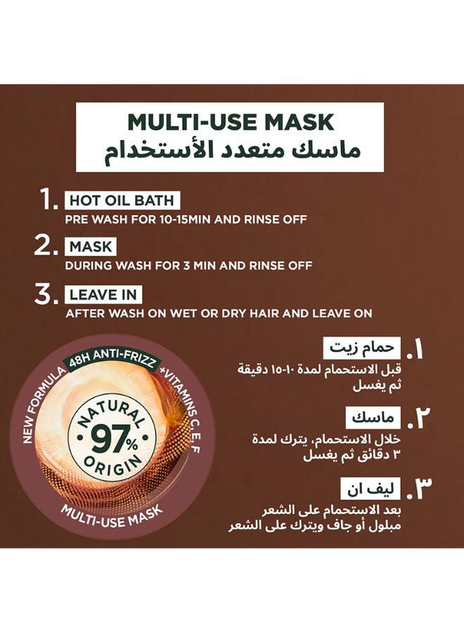 garnier Ultra Doux Hair Food Smoothing Coconut 3-in-1 Hair Mask For Frizzy Hair 390ML White 390ml - Image 4