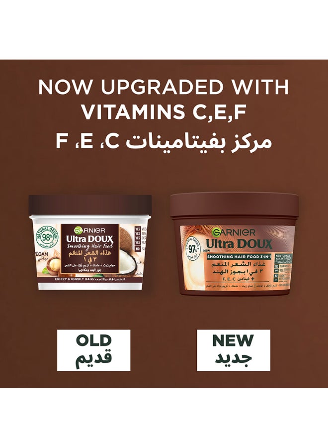 garnier Ultra Doux Hair Food Smoothing Coconut 3-in-1 Hair Mask For Frizzy Hair 390ML White 390ml - Image 2