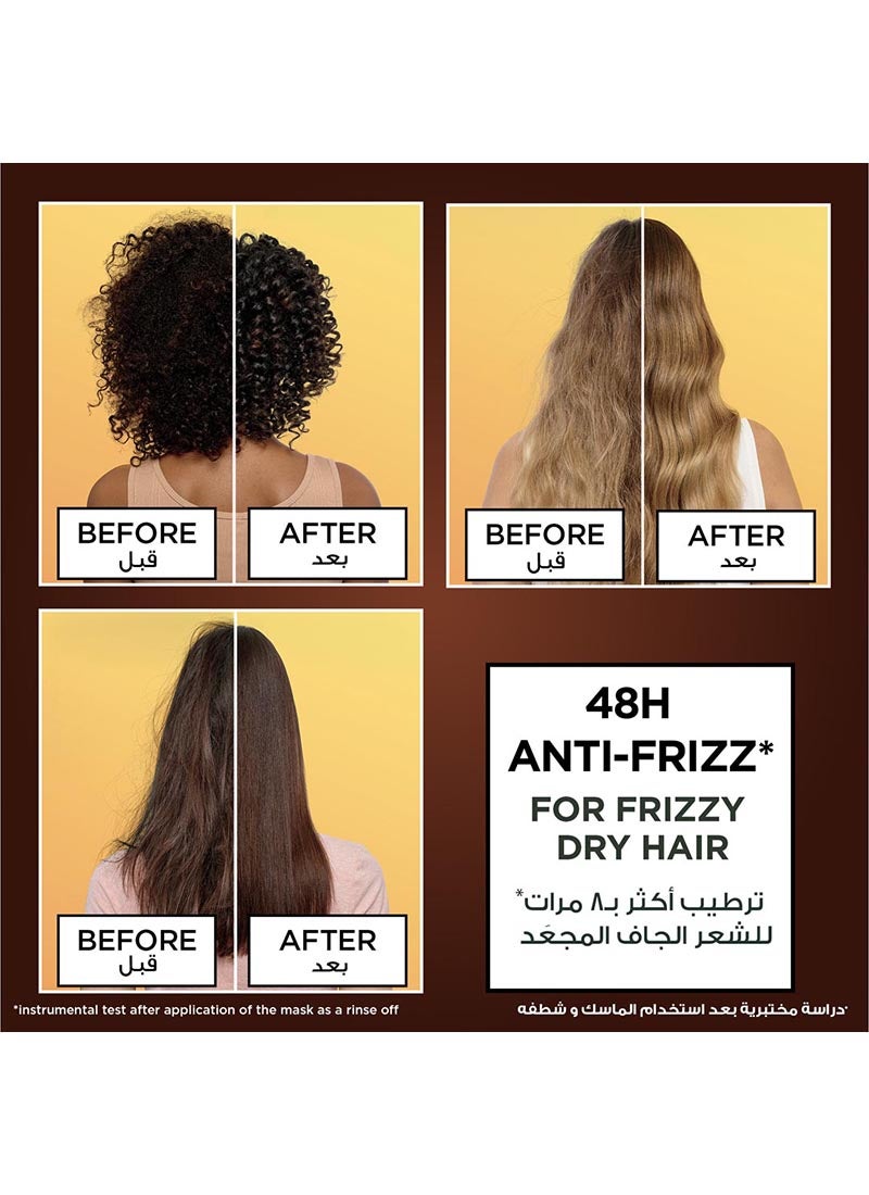garnier Ultra Doux Hair Food Smoothing Coconut 3-in-1 Hair Mask For Frizzy Hair 390ML White 390ml - Image 4