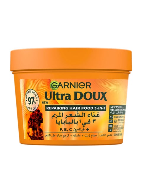 Ultra Doux Hair Food Repairing Papaya 3-in-1 Hair Mask For Damaged Hair 390ML Amla 390ml