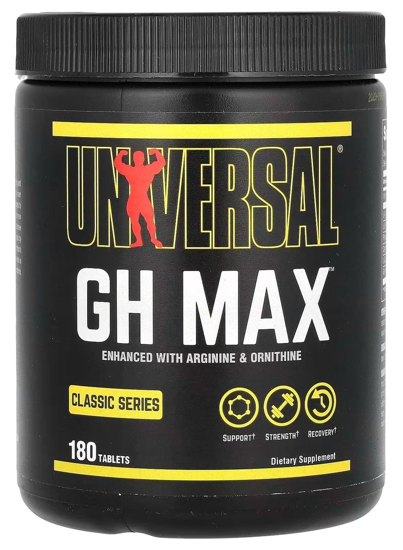 يونيفرسال نيوتريشن - GH Max، تحسين هرمون النمو بشكل فائق، السلسلة الكلاسيكية، 180 قرصًا - Image 1