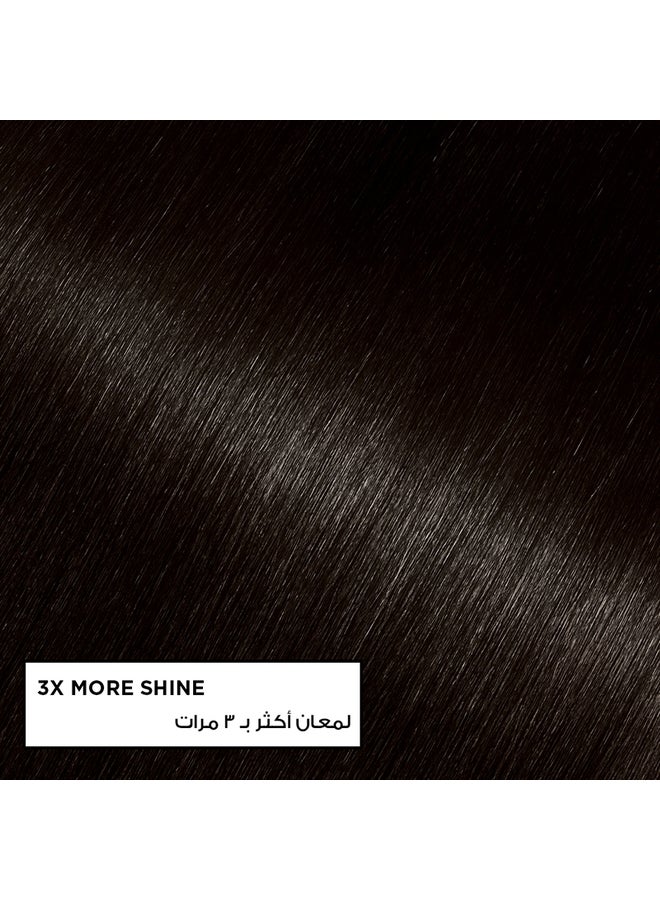 غارنييه صبغة الشعر أوليا دائمة وخالية من الأمونيا بلون لامع وغنية بالزيت للون شعر دائم 1.0 أسود غامق - Image 4