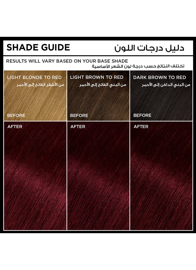 garnier Olia No Ammonia Permanent Brilliant Color 60% Oil-Rich Permanent Hair Color 4.6 Deep Red 50g 50g 12ml - Image 1