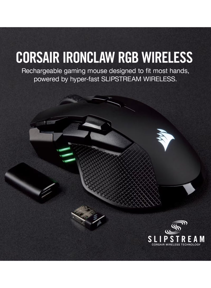 Ironclaw Rgb Wireless Rechargeable Gaming Mouse Black