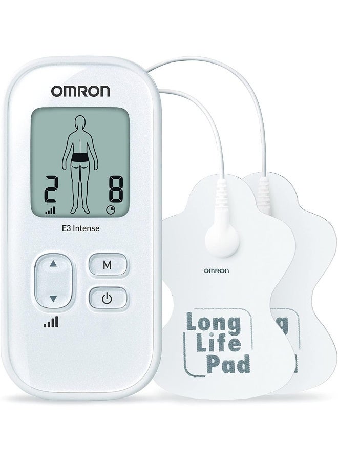 Omron - Tens E3 Drugless Muscle Pain Reliever, Nerve Stimulator - With Massage - Image 1
